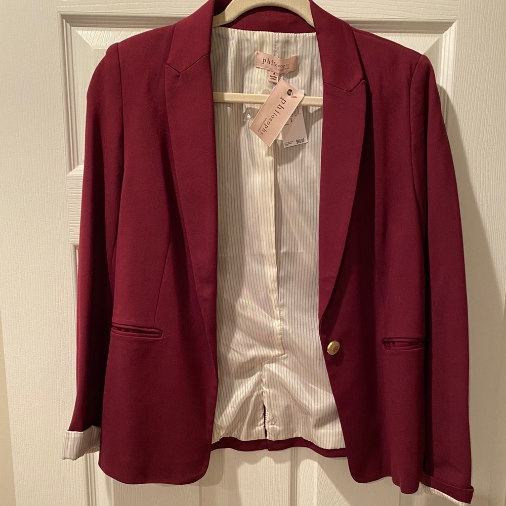 Burgundy blazer